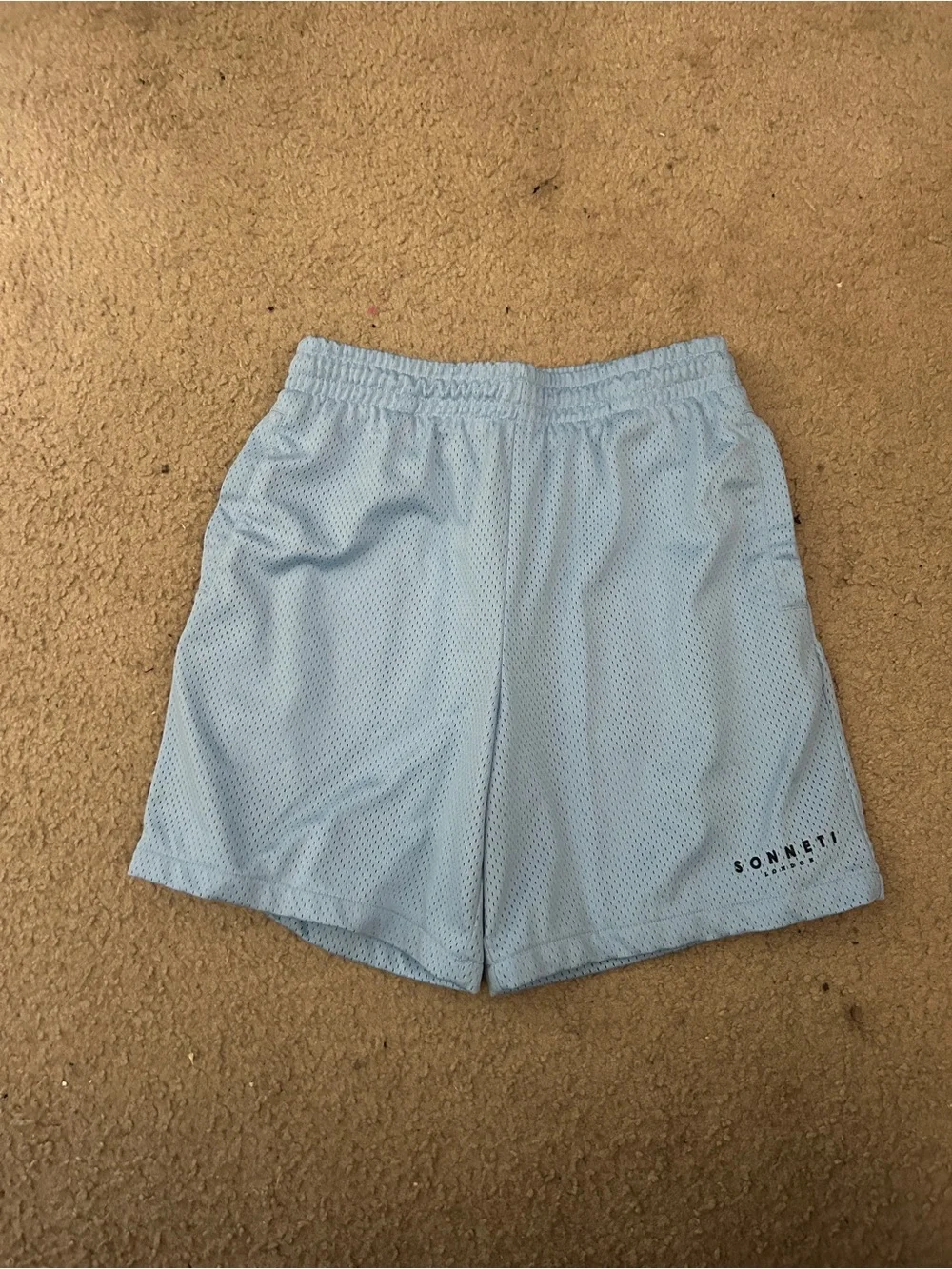 Sonneti Light Blue Mesh Athletic Shorts